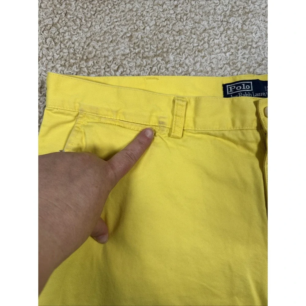 Polo Ralph Lauren Mens Shorts Size 38 Yellow Chino Classic Fit  9